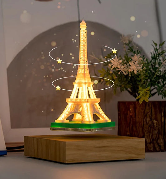 Magnetic levitation floating Eiffel Tower table lamp decoration furniture